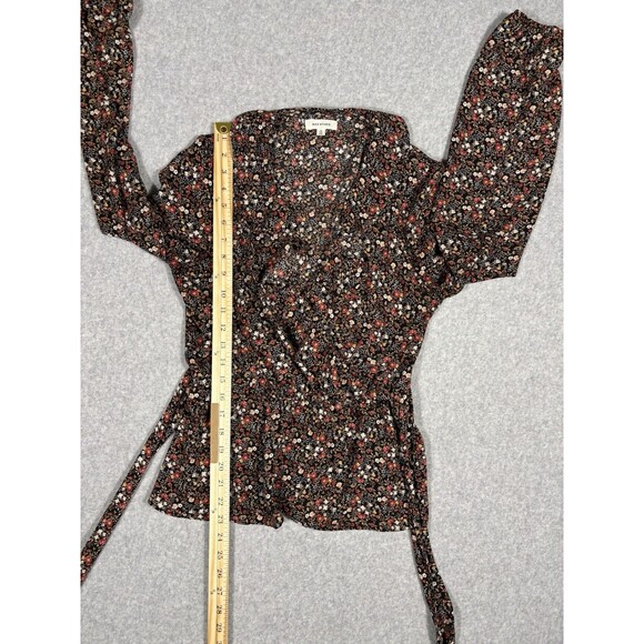 Max Studio Women's Peplum Long Sleeve Blouse Floral B/W 2-Pack Combo Size S - Picture 3 of 10